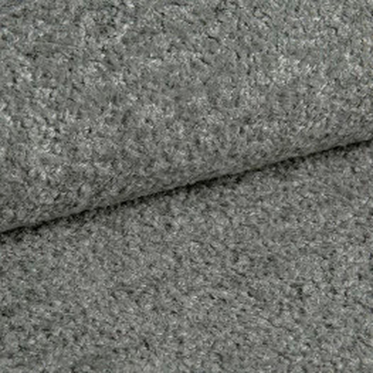 ECKSOFA FREDO Grau Bouclé  - Schwarz/Grau, Design, Kunststoff/Textil (150/233cm) - MID.YOU