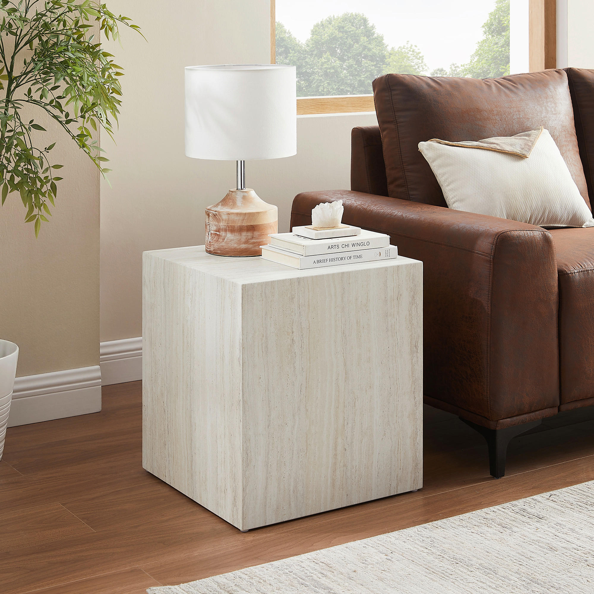 BEISTELLTISCH 45/45/50 cm Beige quadratisch  - Beige, Design, Holzwerkstoff (45/45/50cm) - Livetastic