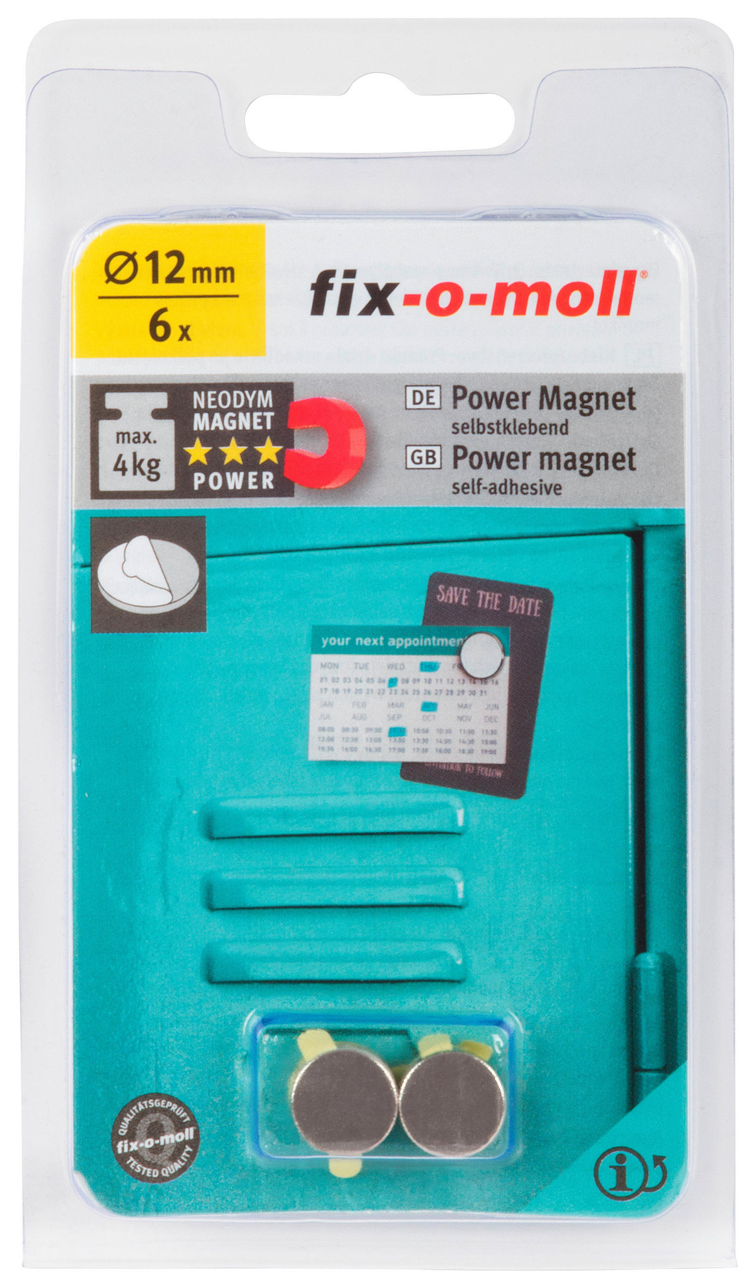 MAGNET  - Silberfarben, Basics, Metall (1,2cm) - Homeware