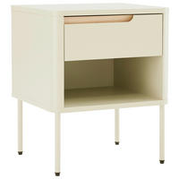 NACHTTISCH 45/55/40 cm, Grauweiss, massiv  - Eichefarben/Grauweiss, Design, Holz/Holzwerkstoff (45/55/40cm) - Carryhome