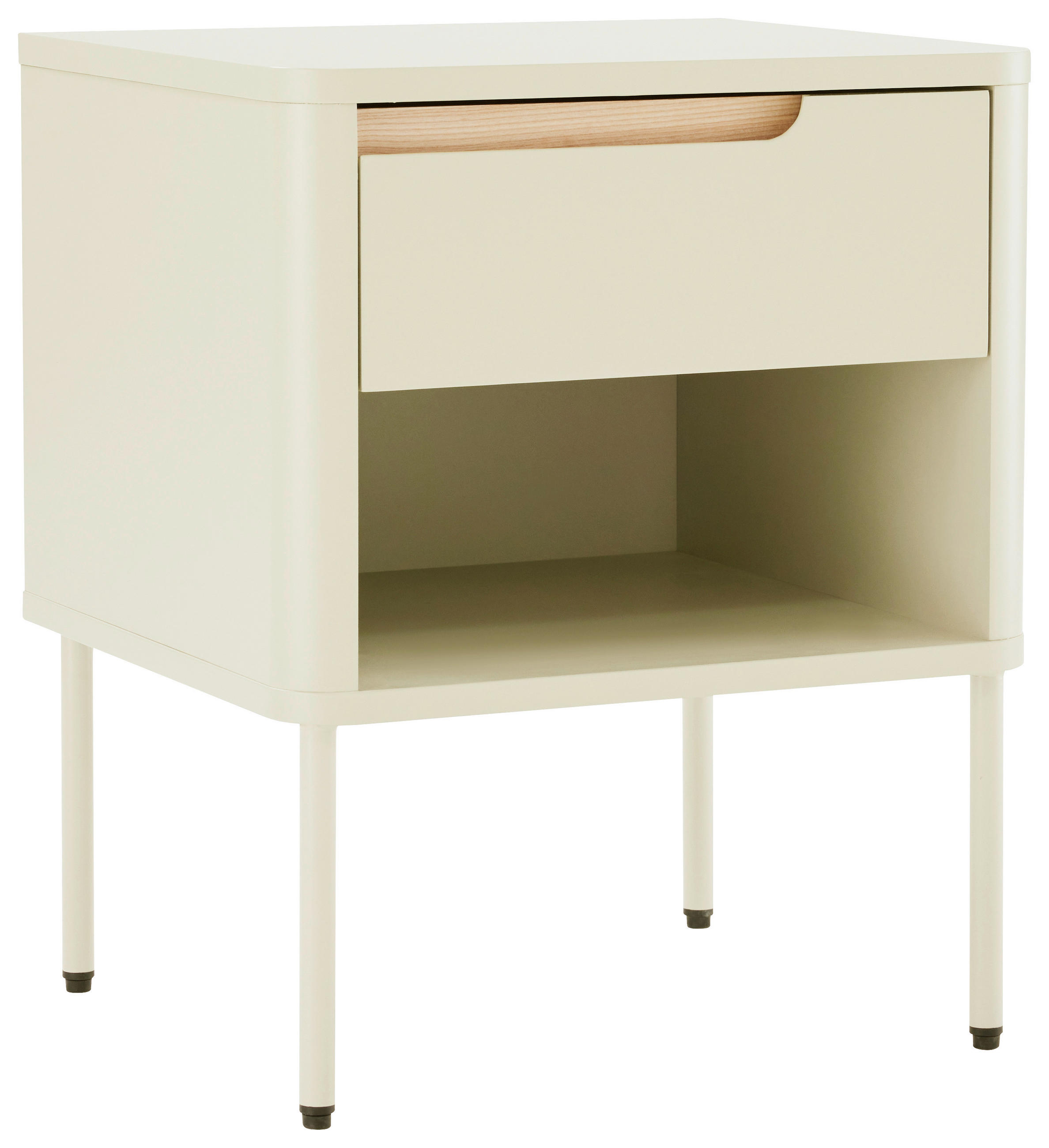 Carryhome Nachtschrank Grauweiß 45x55x40 cm