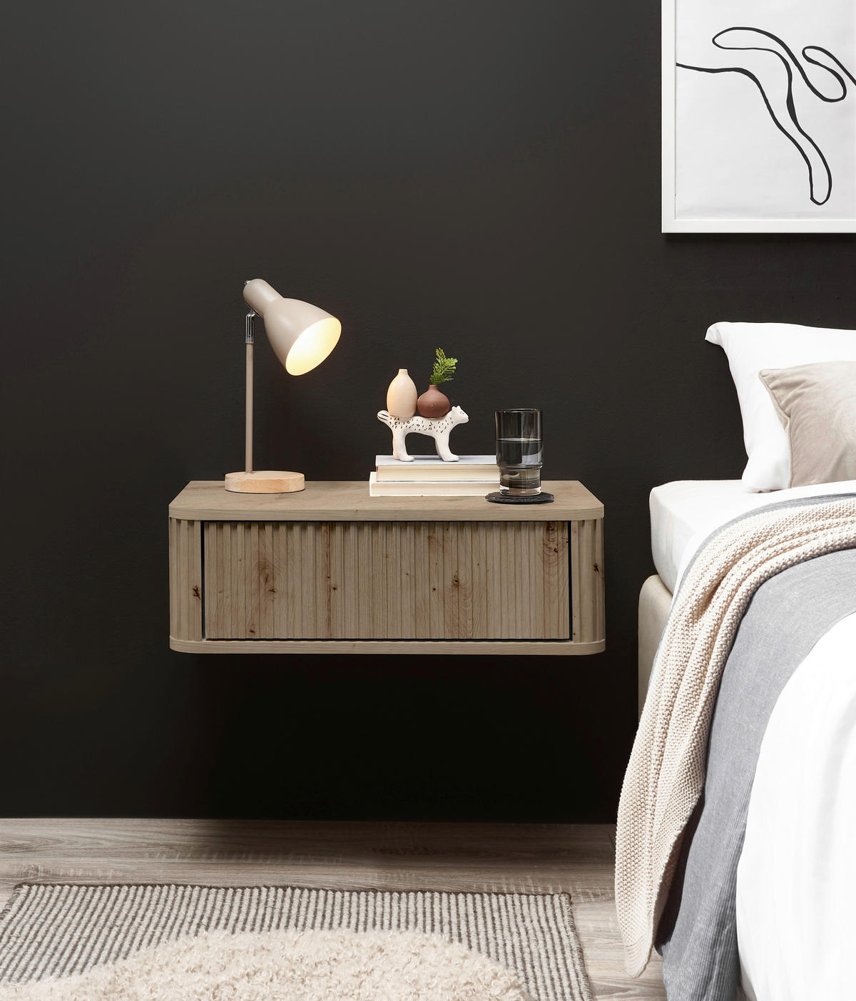 NACHTKÄSTCHEN 63/21/38 cm  in Eiche Artisan  - Eiche Artisan, KONVENTIONELL, Holzwerkstoff (63/21/38cm) - Chameo