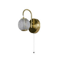 LED-WANDLEUCHTE 13/21/19 cm   - Transparent/Messingfarben, Trend, Kunststoff/Metall (13/21/19cm)