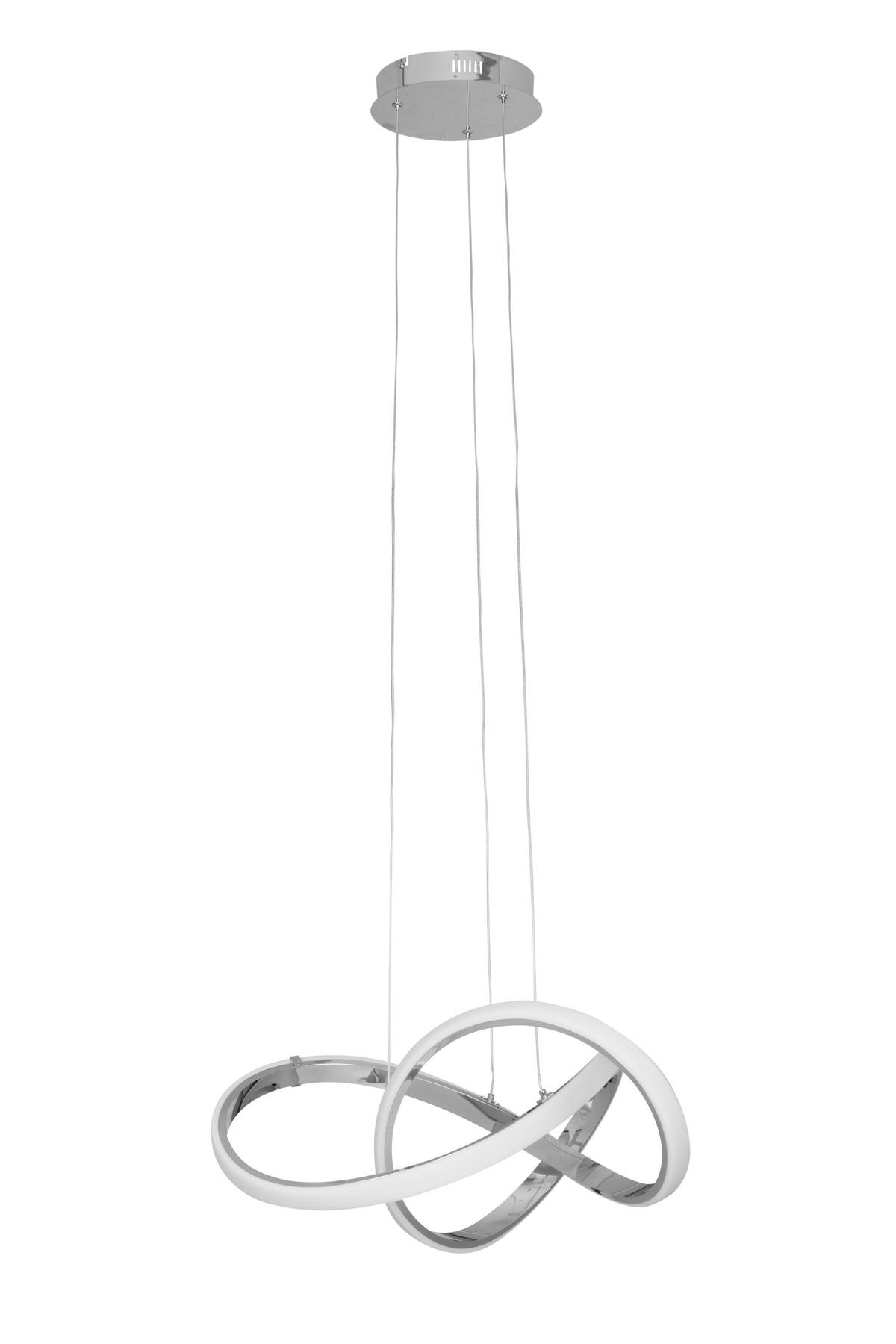LAMPĂ SUSPENDATĂ CU LED 55/150 cm  - culoare crom, Design, plastic/metal (55/150cm) - Dieter Knoll
