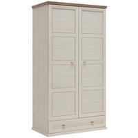 GARDEROBENSCHRANK  in 104/196,7/60,5 cm  - Grau/Pinienfarben, Lifestyle, Holzwerkstoff/Metall (104/196,7/60,5cm) - Hom`in