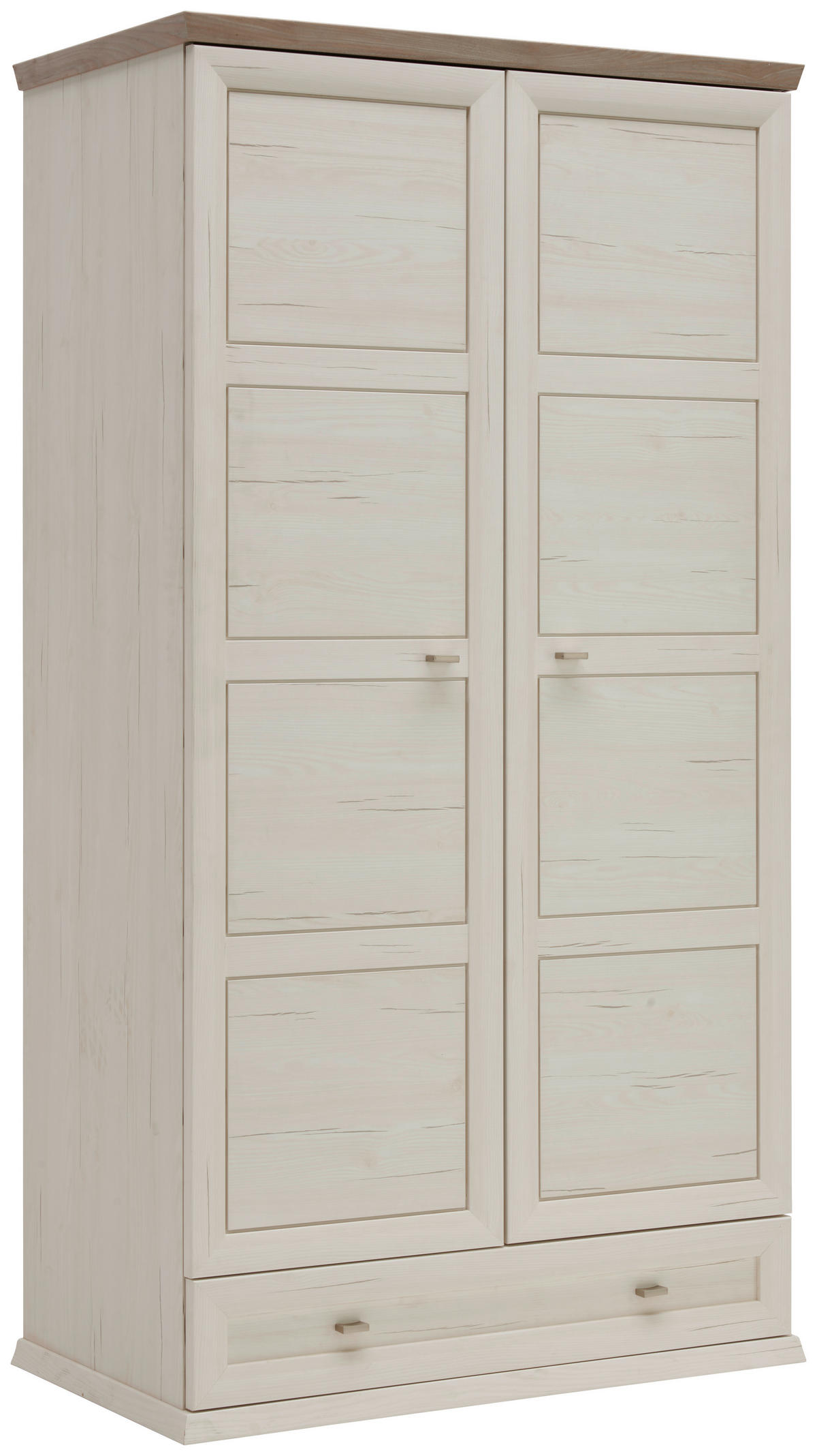 GARDEROBENSCHRANK  in 104/196,7/60,5 cm  - Grau/Pinienfarben, Lifestyle, Holzwerkstoff/Metall (104/196,7/60,5cm) - Hom`in