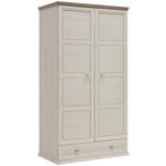 GARDEROBENSCHRANK  in 104/196,7/60,5 cm  - Grau/Pinienfarben, LIFESTYLE, Holzwerkstoff/Metall (104/196,7/60,5cm) - Hom`in