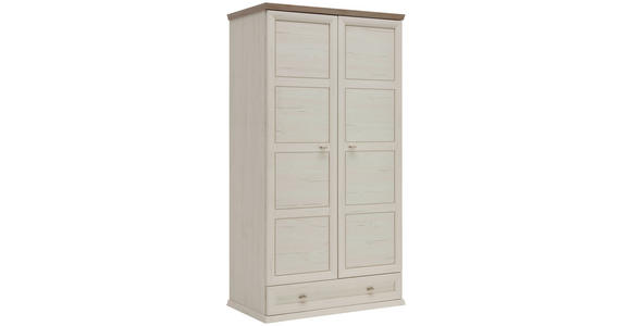 GARDEROBENSCHRANK  in 104/196,7/60,5 cm  - Grau/Pinienfarben, LIFESTYLE, Holzwerkstoff/Metall (104/196,7/60,5cm) - Hom`in