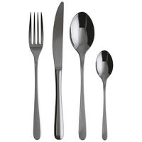 BESTECKSET 24-teilig Edelstahl  - Schwarz, Basics, Metall - Sambonet