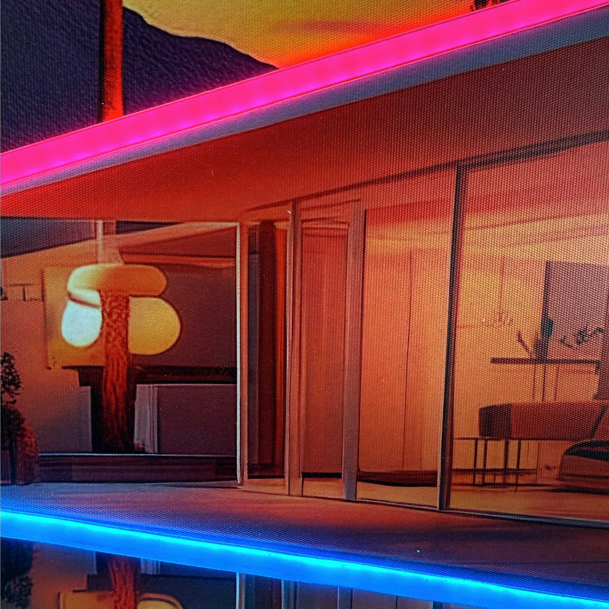 LED-BILD - Orange, Trend, Holzwerkstoff (70/100cm) - Reinders!