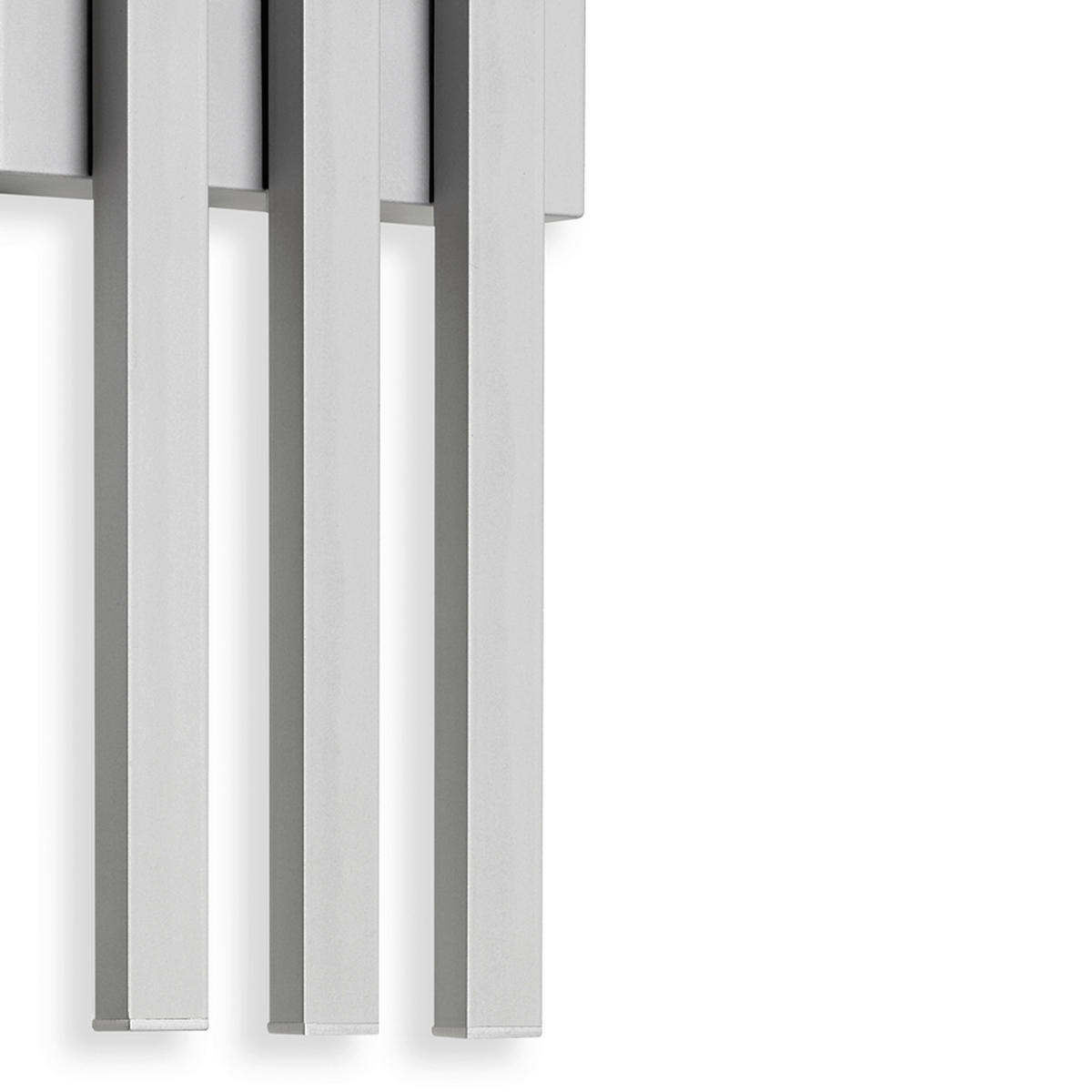 KÜLTÉRI FALILÁMPA - ezüstszínű, Basics, műanyag/fém (37/15,5/4,2cm)