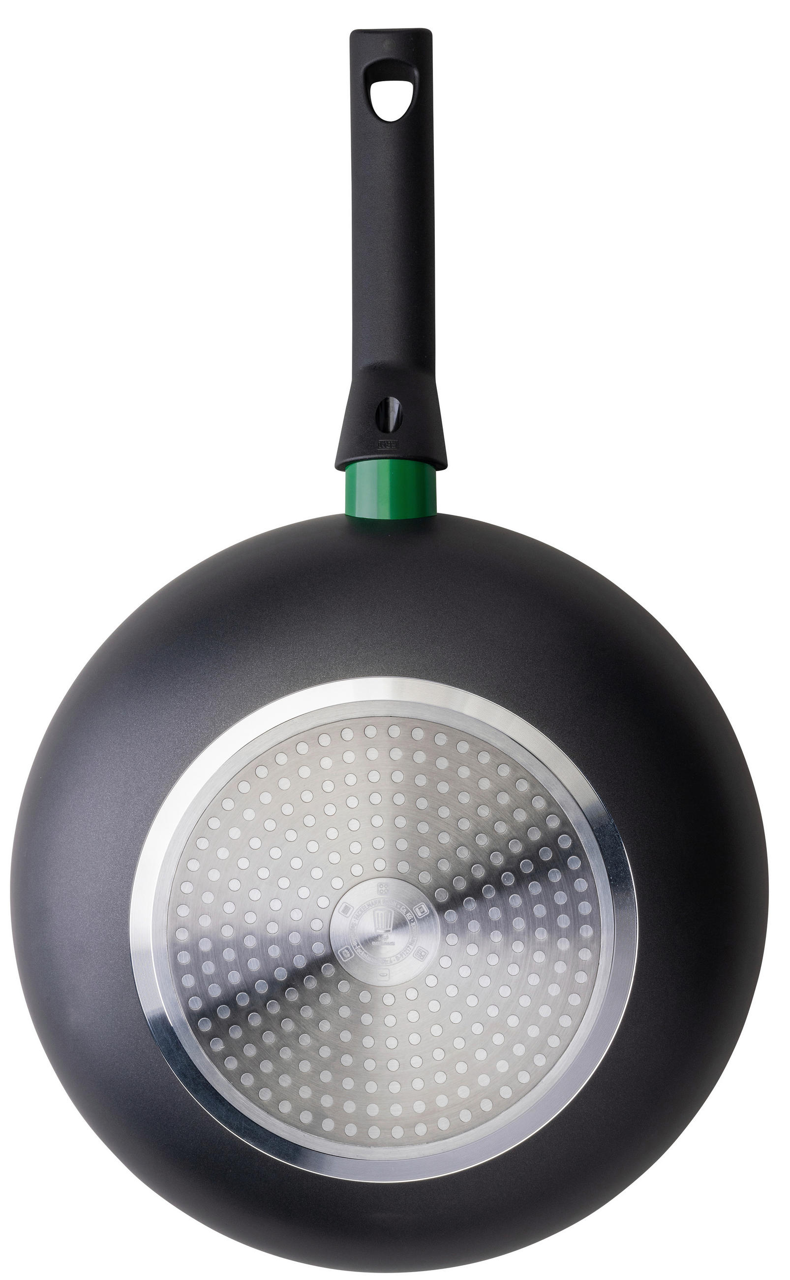 WOKPFANNE BIELEFELD Keramikbeschichtung 28 cm  - Schwarz/Grün, Basics, Metall (28cm) - Chefkoch+Fackelmann