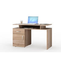 PISAĆI STOL  svijetlo smeđa  drvni materijal  - bijela/svijetlo smeđa, Design, drvni materijal/metal (110/75/55cm) - Boxxx