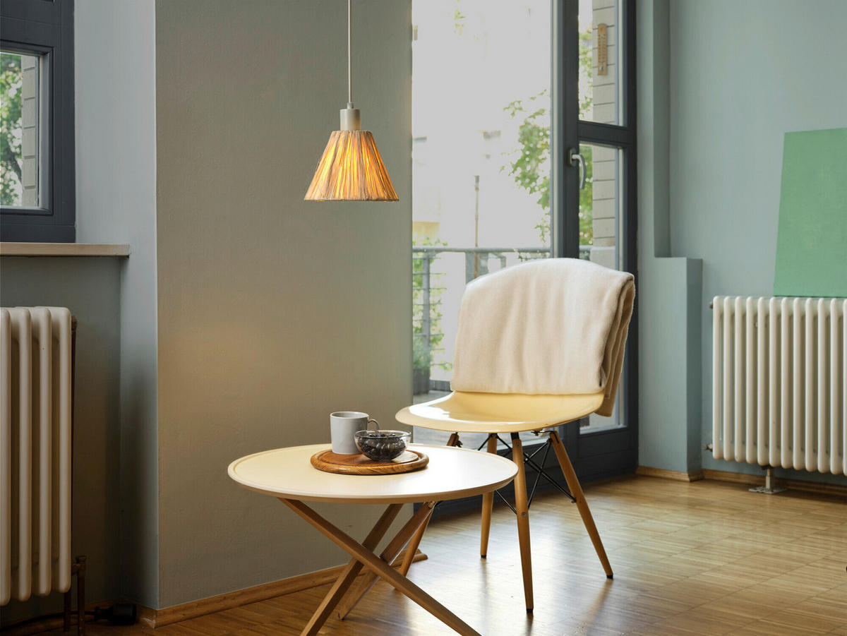 HÄNGELEUCHTE 20/125 cm  - Natur, Naturmaterialien/Metall (20/125cm) - Osram