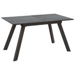 ESSTISCH in Metall, Glas, Holzwerkstoff 140-180/80/76 cm  - Grau, Design, Glas/Holzwerkstoff (140-180/80/76cm) - Carryhome