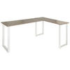 ECKSCHREIBTISCH 165/120/75 cm  in Grau, Weiß  - Weiß/Grau, Basics, Holzwerkstoff/Metall (165/120/75cm) - MID.YOU