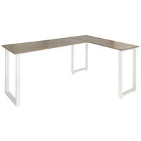 ECKSCHREIBTISCH 165/120/75 cm  in Grau, Weiß  - Weiß/Grau, Basics, Holzwerkstoff/Metall (165/120/75cm) - MID.YOU