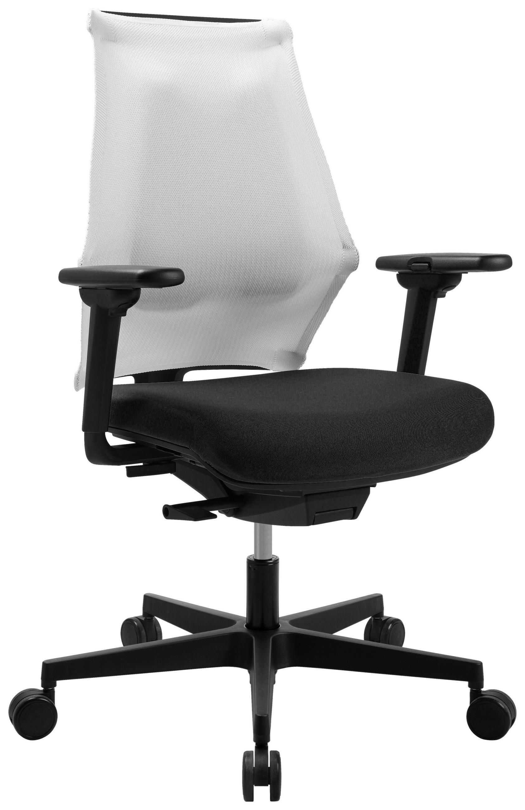 DREHSTUHL Flachgewebe Schwarz, Weiß  - Schwarz/Weiß, MODERN, Kunststoff/Textil (47/100-112/45-51cm) - Topstar