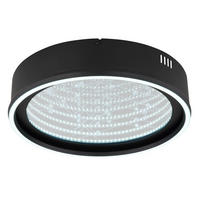 LED-DECKENLEUCHTE 40/8,5 cm   - Klar/Schwarz, Design, Glas/Kunststoff (40/8,5cm) - Globo