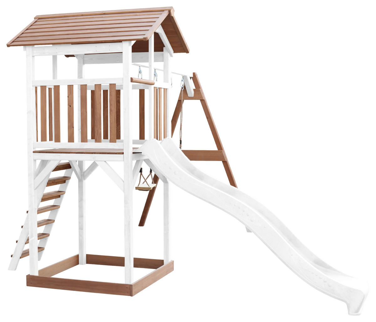 SPIELTURM 356,6/241,9/349 cm  - Weiss/Braun, Konventionell, Holz/Kunststoff (356,6/241,9/349cm)