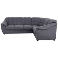 ECKSOFA inkl. Funktion in Flachgewebe Dunkelblau  - Schwarz/Dunkelblau, Konventionell, Kunststoff/Textil (264/215cm) - Sit & More