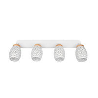 TAKSPOTLIGHT 74/27/12 cm   - vit/naturfärgad, Trend, metall/trä (74/27/12cm)