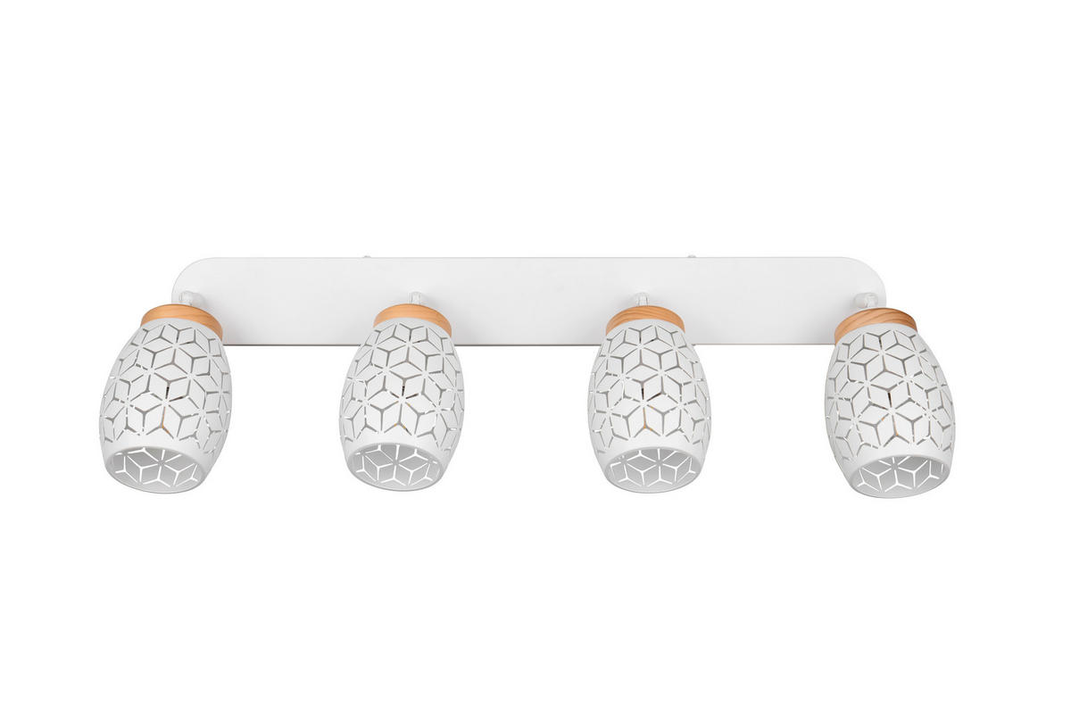 TAKSPOTLIGHT 74/27/12 cm   - vit/naturfärgad, Trend, metall/trä (74/27/12cm)