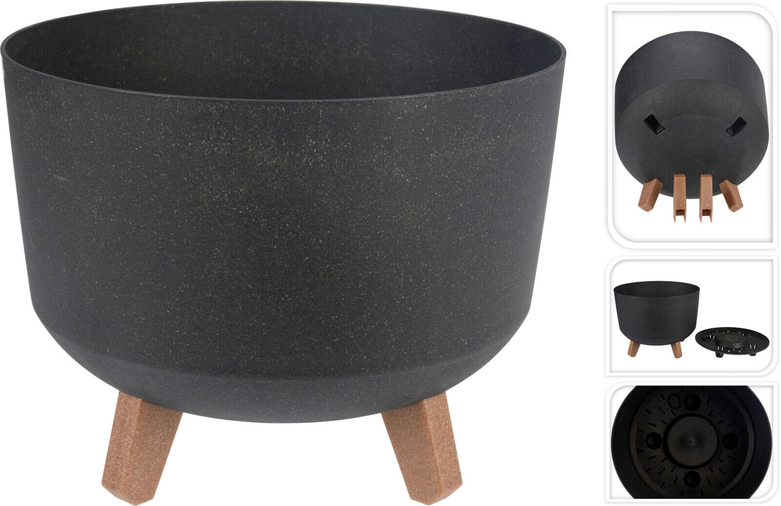 KVETINÁČ textil, 18/29.5/29.5 cm - viacfarebná, Basics, textil (18/29.5/29.5cm)