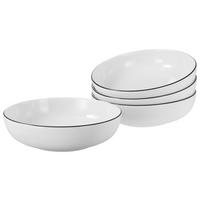 SCHÜSSELSET 4-teilig Allround Black Line 21 cm   - Schwarz/Weiß, Design, Keramik (21cm) - Creatable