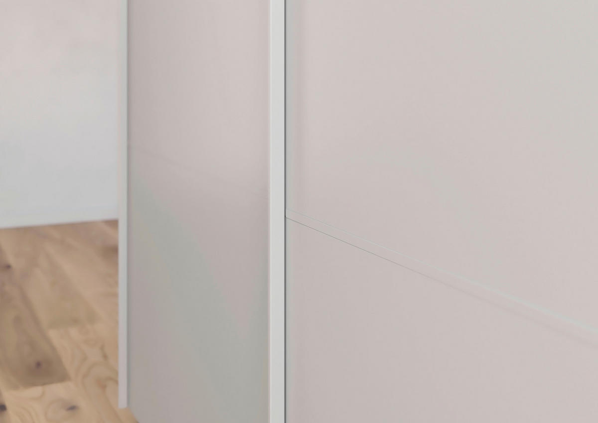 SCHWEBETÜRENSCHRANK in Grau  - Grau, Konventionell, Glas/Holzwerkstoff (301/223/68cm) - Novel
