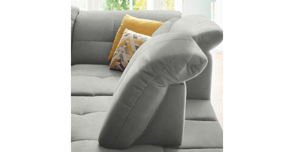 ECKSOFA in Chenille Hellgrau 310/240 cm - Hellgrau/Schwarz, Design, Textil/Metall (310/240cm) - Xora