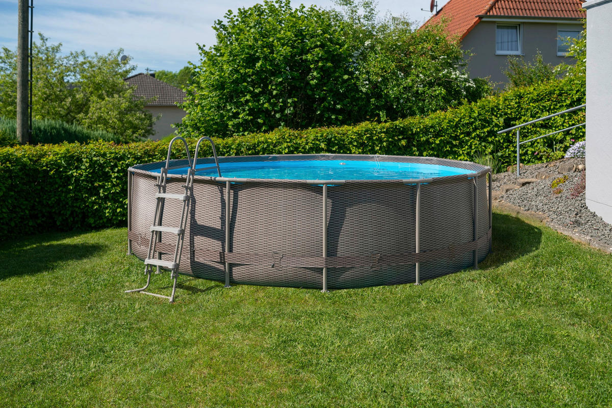 POOL PGP2Q01542D 457/106 cm  - Braun, KONVENTIONELL, Kunststoff (457/106cm)