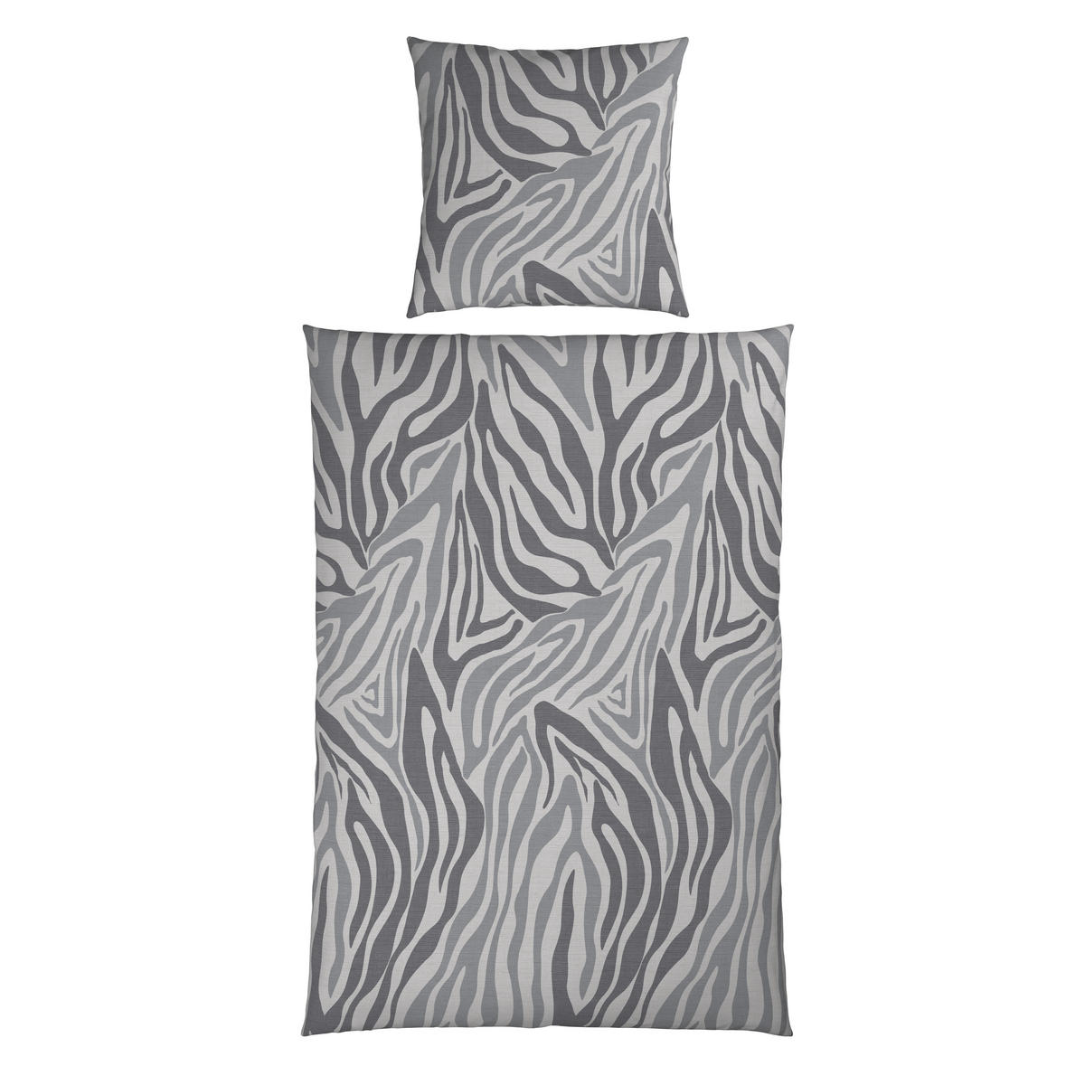 BETTWÄSCHE Flanell 155/220 cm  - Grau, Textil (155/220cm) - Novel