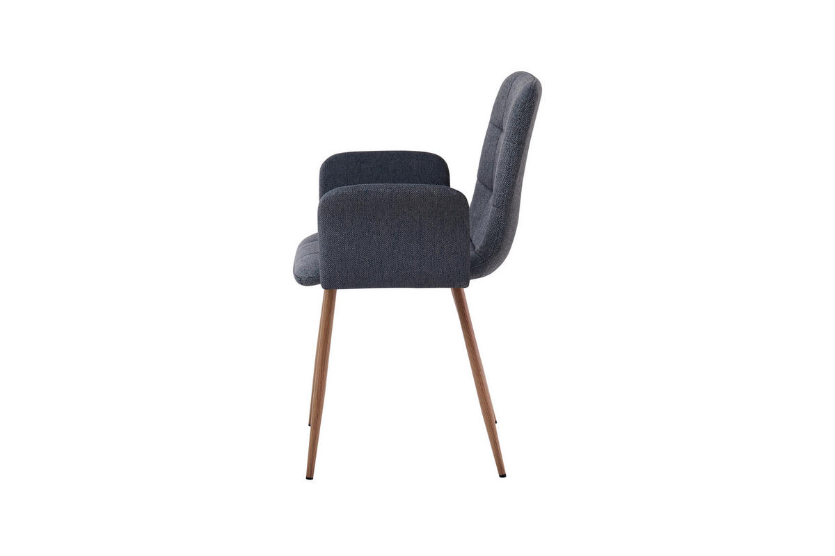 NASLANJAČ, kovina, tekstil naravne barve, temno siva  - temno siva/naravne barve, Design, kovina/tekstil (61/87/55cm) - Stylife