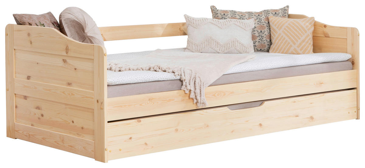 AUSZIEHBETT 90/200 cm  in Kieferfarben  - Kieferfarben, Natur, Holz/Kunststoff (90/200cm) - MID.YOU
