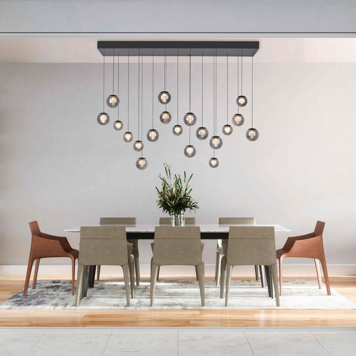 LED-PENDELLEUCHTE 150/40/180 cm   - Anthrazit, Design (150/40/180cm) - Neuhaus PURE