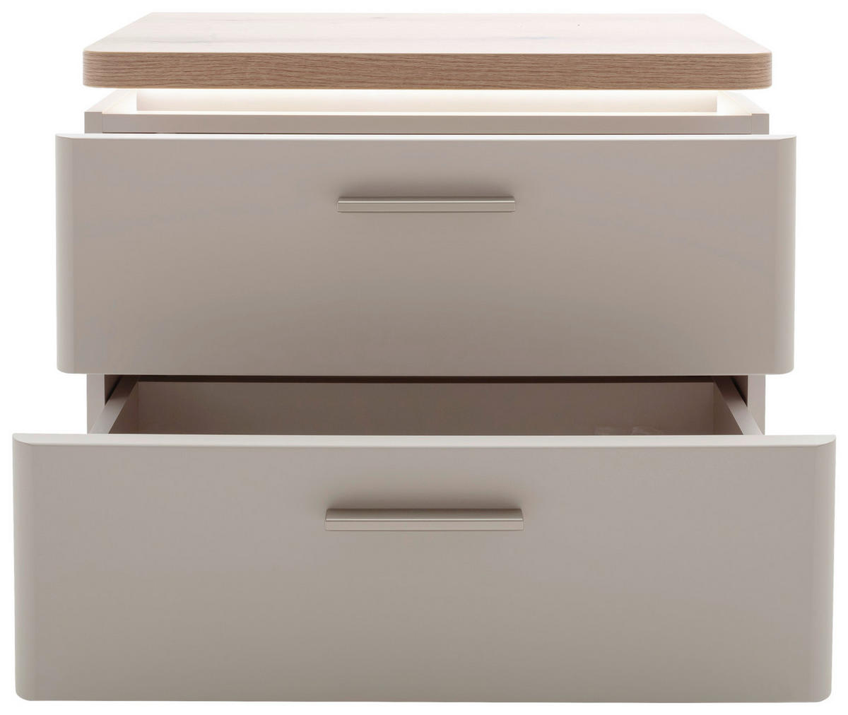 NACHTSCHRANK 60/48/41 cm  - Kaschmir/Eichefarben, Design, Holzwerkstoff/Metall (60/48/41cm) - Venda