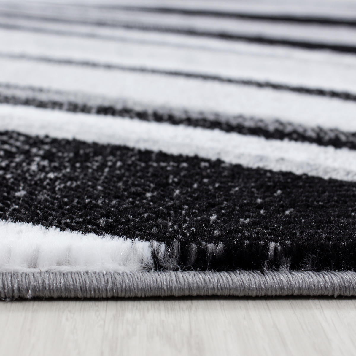 WEBTEPPICH 120/170 cm Parma Schwarz  - Schwarz, KONVENTIONELL, Textil (120/170cm) - Novel
