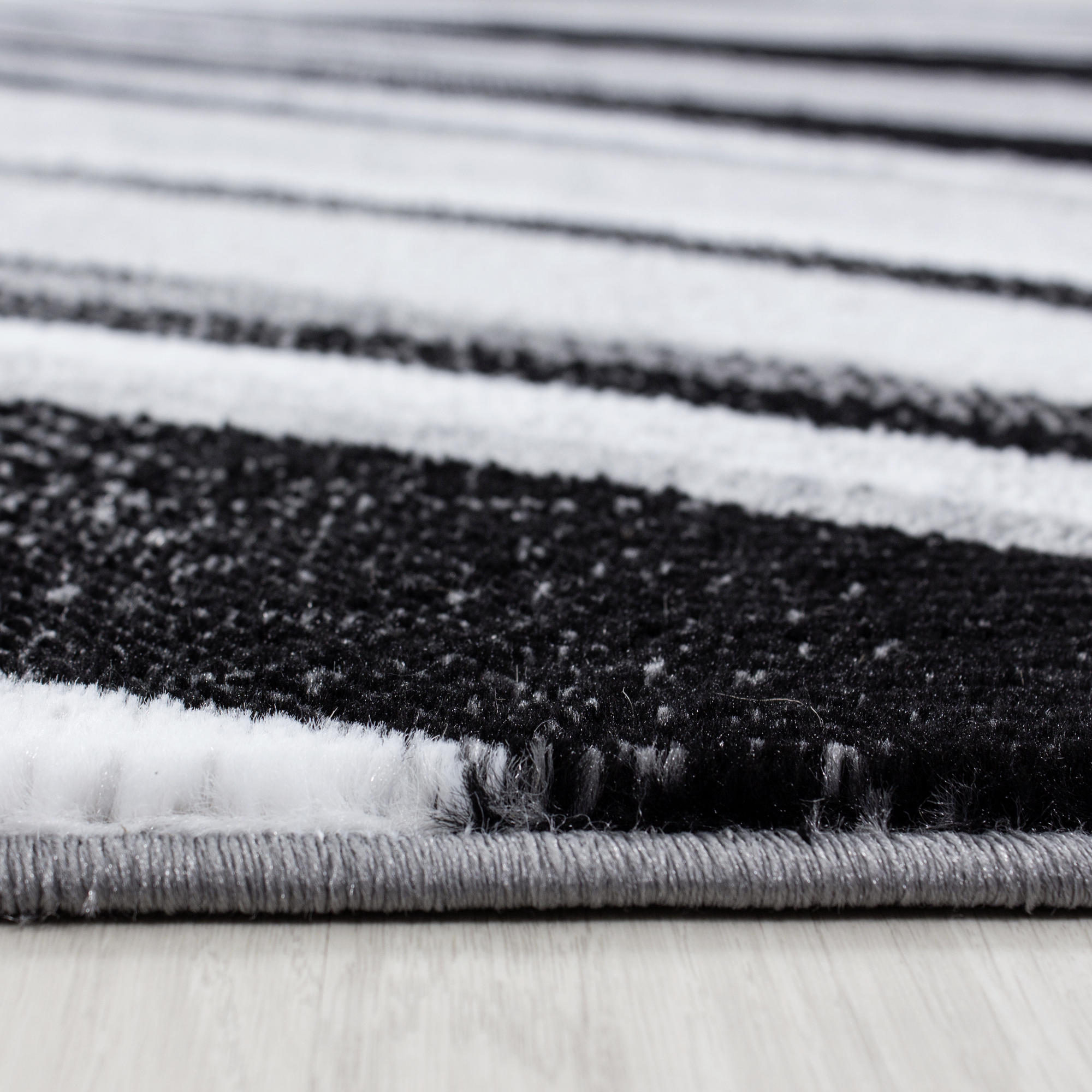 Thumbnail - Novel Läufer Parma, Schwarz, Textil, Abstraktes, rechteckig, 80x300 cm, Oeko-Tex® Standard 100, für Fußbodenheizung geei...