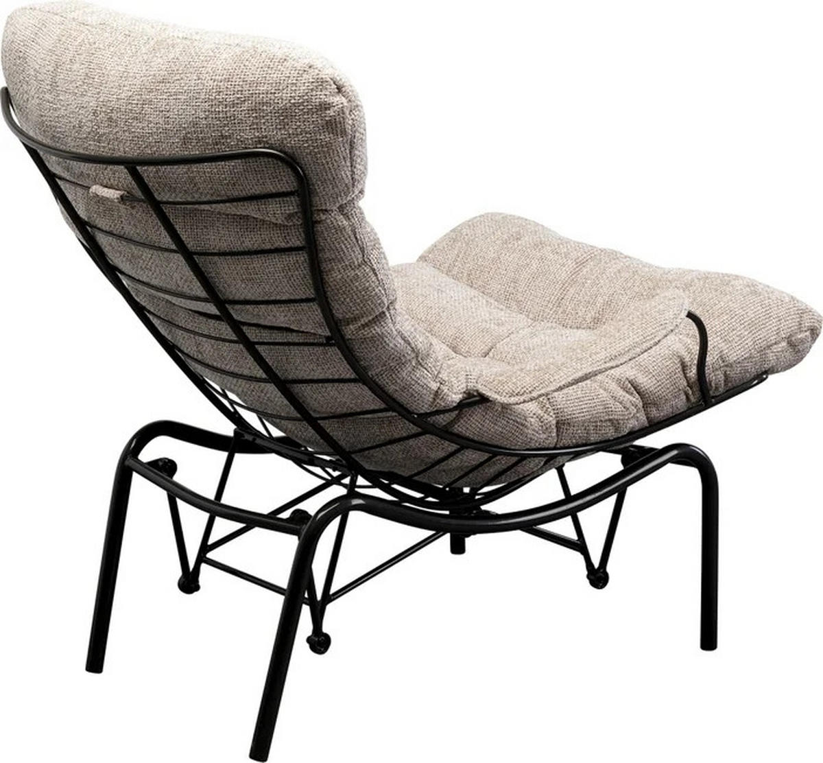 SESSELSET in Mikrofaser Schwarz, Beige  - Beige/Schwarz, Design, Textil/Metall (83/97/106cm) - Kare-Design