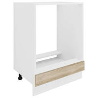 HERDUMBAUSCHRANK 60/82/46 cm  in Weiss, Sonoma Eiche  - Weiss/Sonoma Eiche, Konventionell, Holzwerkstoff (60/82/46cm) - MID.YOU