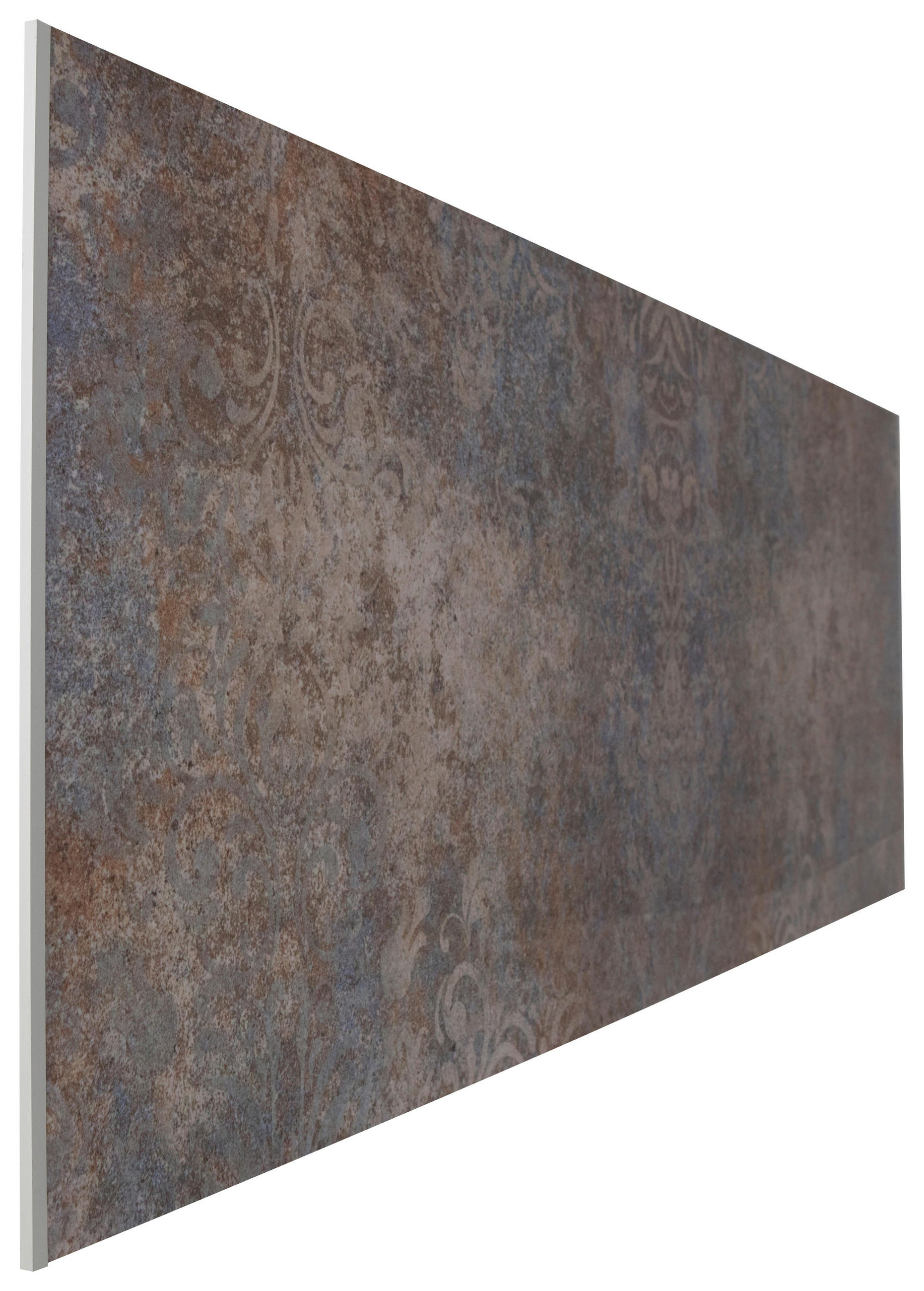 BADRÜCKWAND  - Alufarben/Braun, Basics, Kunststoff/Metall (140/49/0,4cm) - Fani