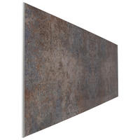 BADRÜCKWAND  - Alufarben/Braun, Basics, Kunststoff/Metall (140/49/0,4cm) - Fani