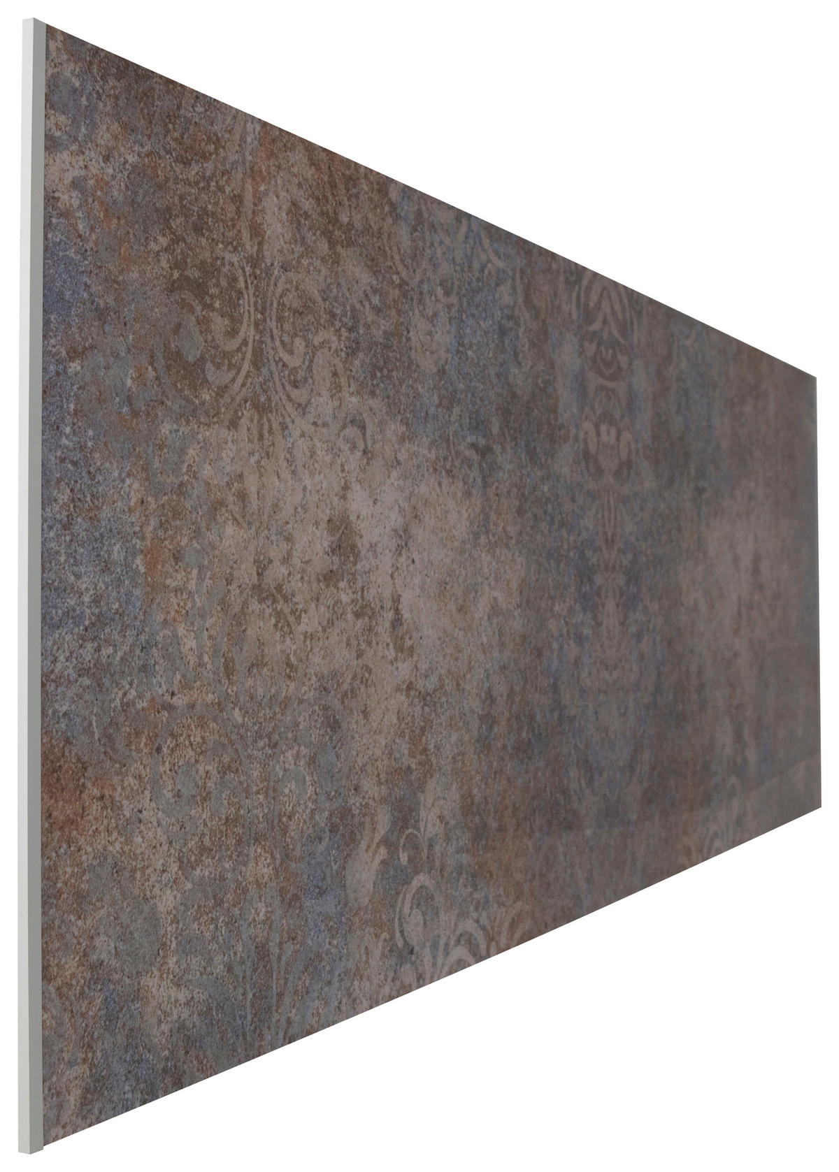 BADRÜCKWAND  - Alufarben/Braun, Basics, Kunststoff/Metall (140/49/0,4cm) - Fani