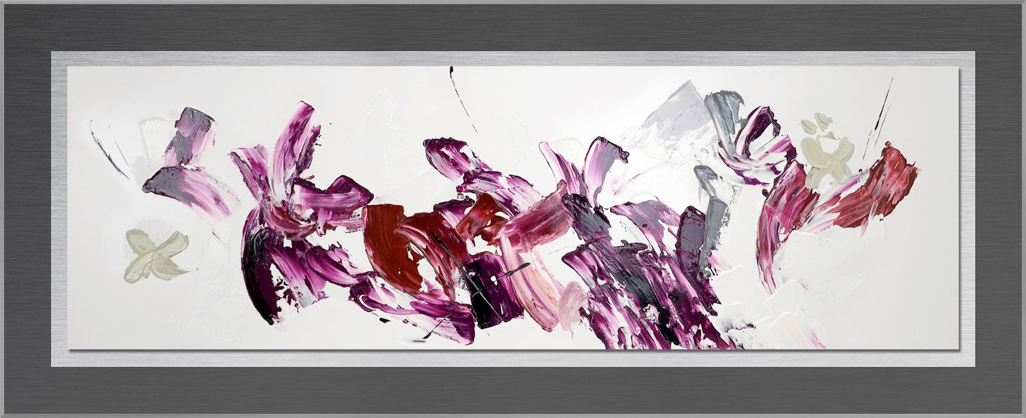 METALLBILD 125,7/50,7 cm  - Silberfarben/Multicolor, Design, Holzwerkstoff/Metall (125,7/50,7cm) - Monee