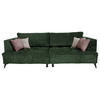 BIGSOFA in Chenille Dunkelgrün  - Dunkelgrün/Beige, Design, Textil/Metall (250/90/120cm) - home24