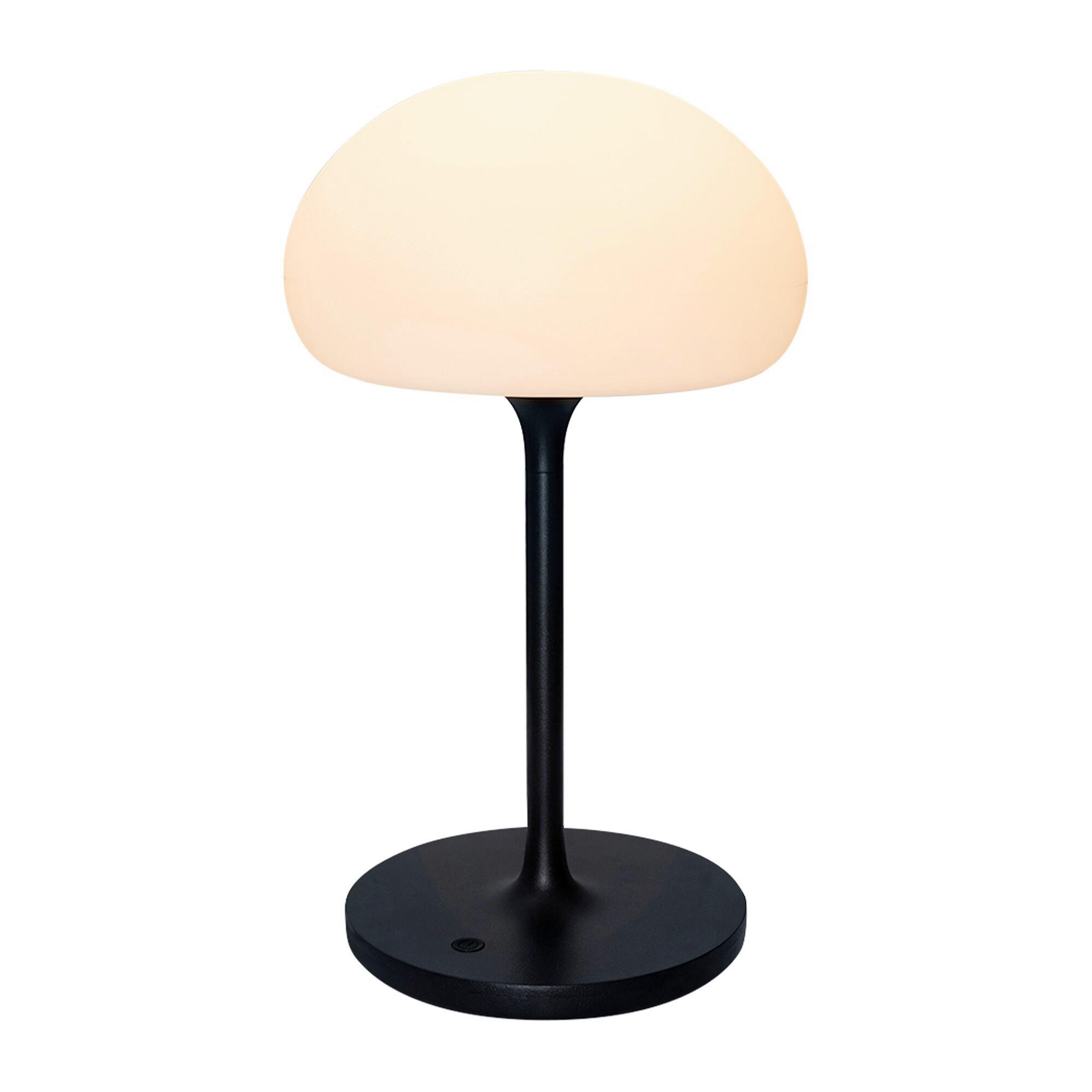 AKKU-TISCHLEUCHTE Sponge 35/20 cm  - Schwarz, Design, Kunststoff (35/20cm) - Nordlux