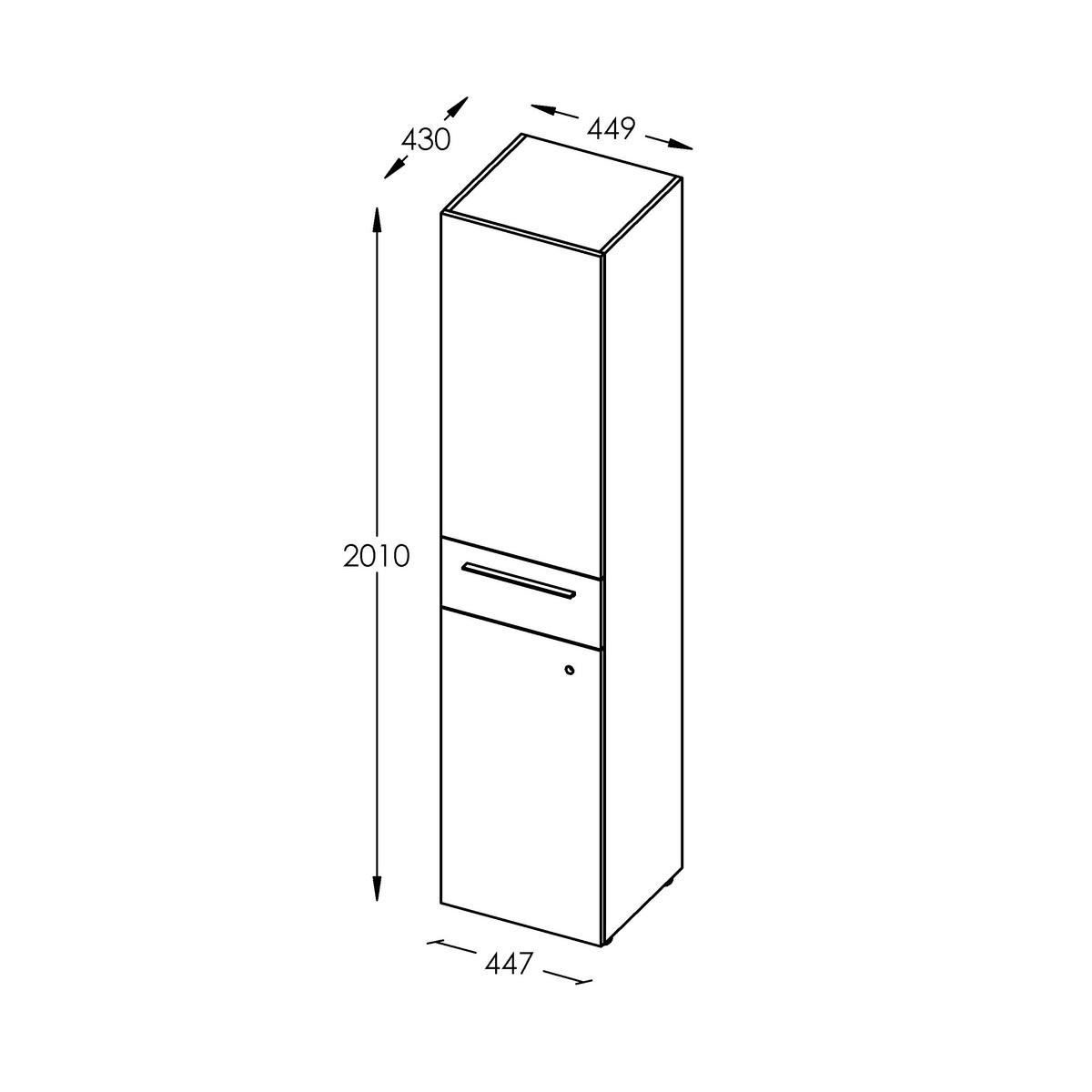 AKTENSCHRANK Schwarz, Eichefarben, Kaschmir  - Kaschmir/Eichefarben, MODERN, Holzwerkstoff (45/201/43cm) - Novel