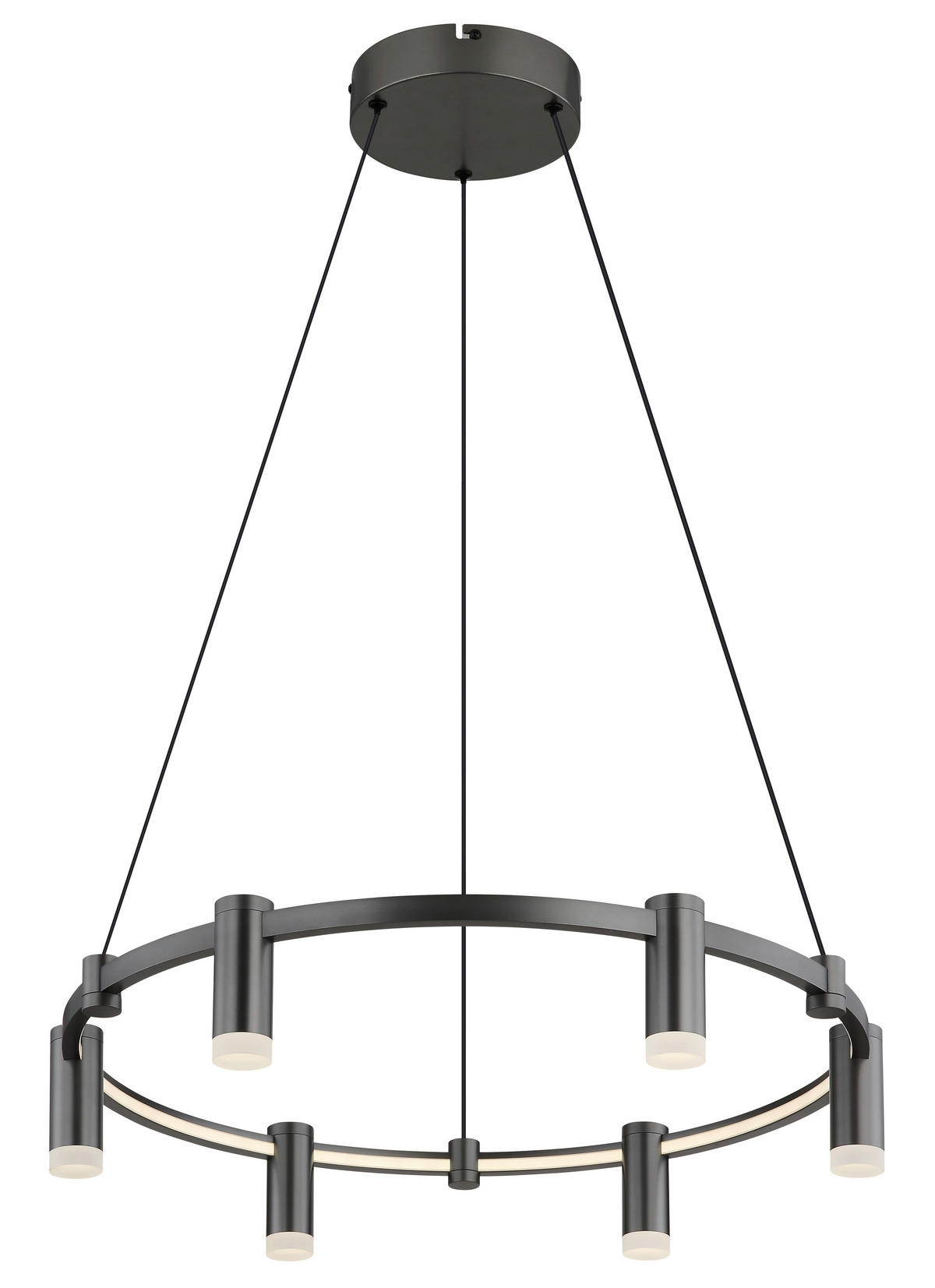 LED-HÄNGELEUCHTE 62/120 cm  - Anthrazit/Schwarz, Design, Kunststoff/Metall (62/120cm) - Globo