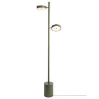 STEHLEUCHTE 40/146 cm    - Dunkelgrün/Weiß, Trend, Holz (40/146cm) - Good & Mojo